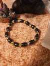 Hematite Crystal and Gold/Silver Bead Bracelet 8MM