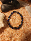 Hematite and Blue Crystal Bracelet 8MM